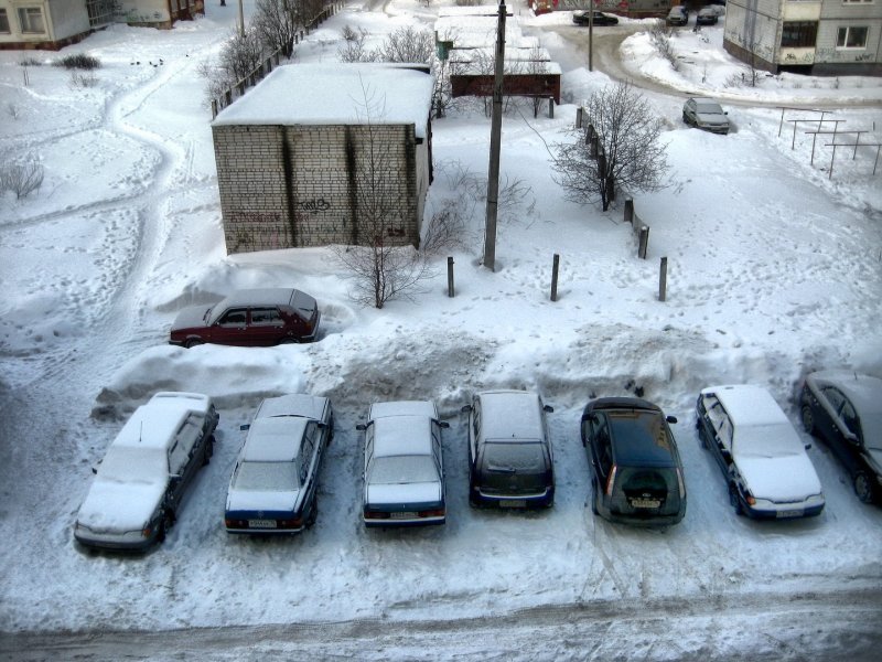Двор и парковка зима