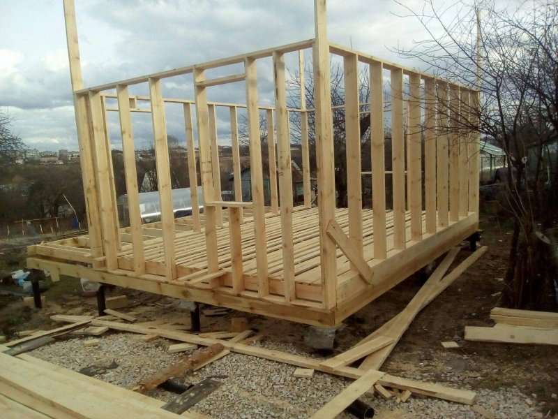 Каркас дачного домика из бруса