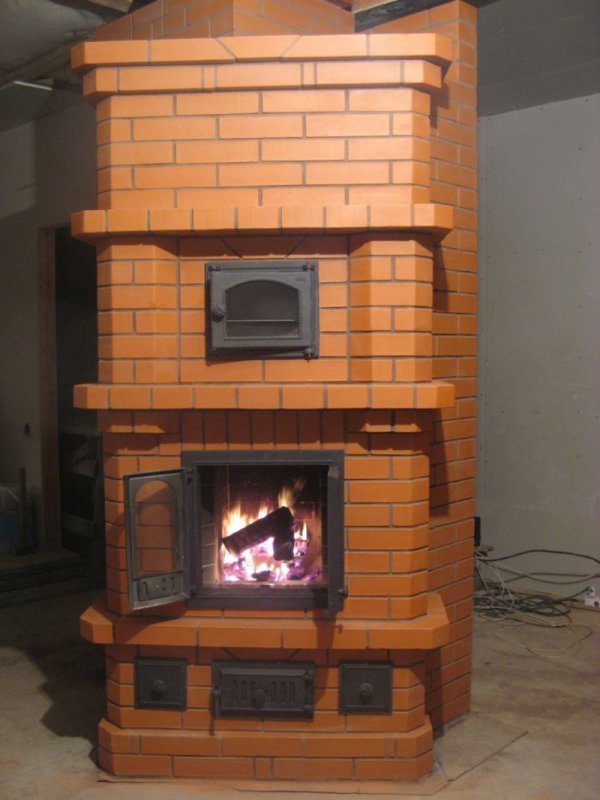 Печь голландка шведка с духовкой