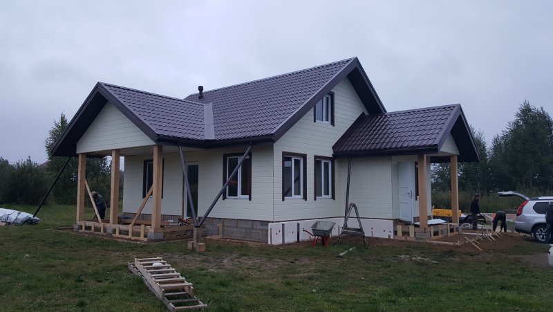 Каркасный дом с колодцем