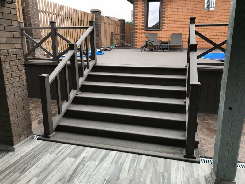 Ступень из ДПК Woodvex Stair венге