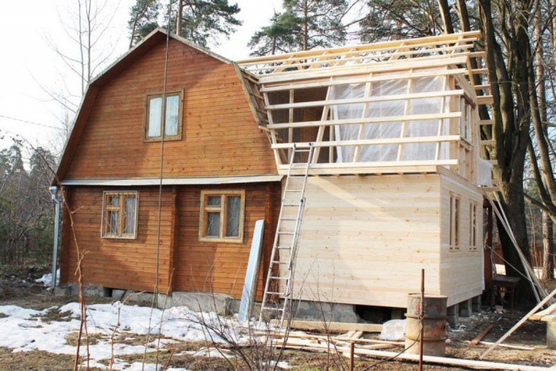 Прстройка 6на 4 из бруса