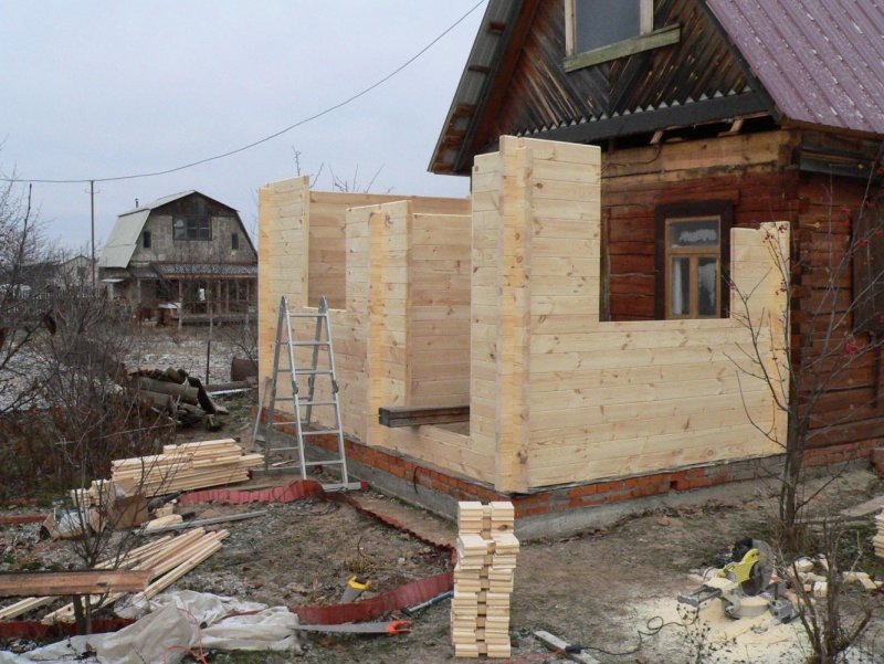 Пристрой к брусовому дому