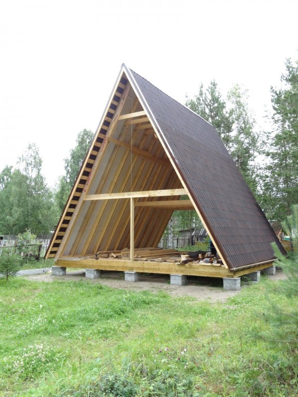 А-образный дом. A-frame. Дом шалаш.