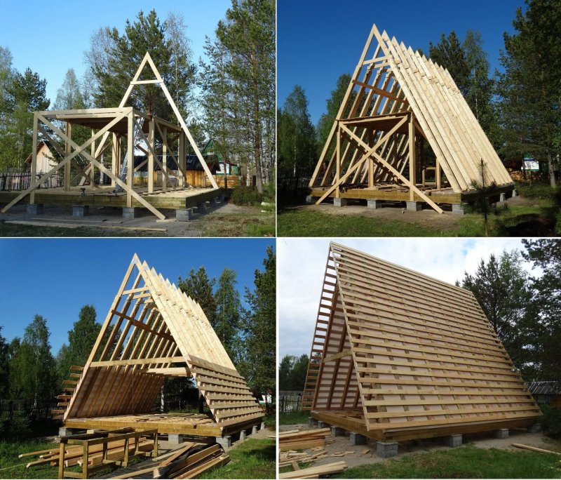 Каркасный дом шалаш