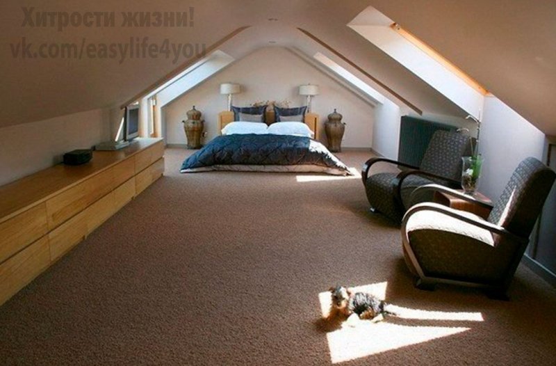 Мансарда с низким потолком