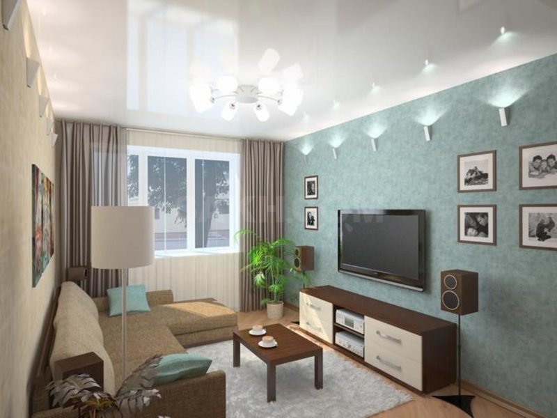 Расстановка мебели в гостиной 17м2