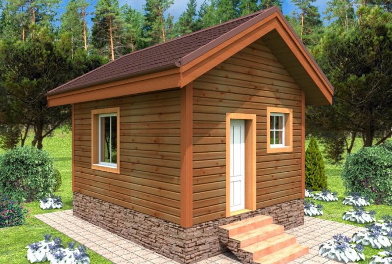 Tiny House с односкатной крышей