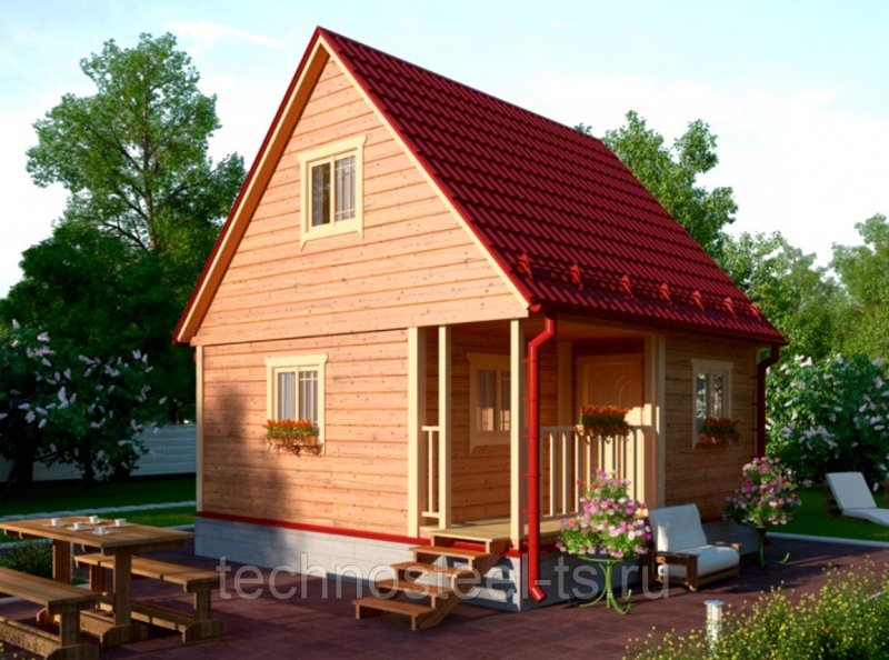 Каркасный дачный дом