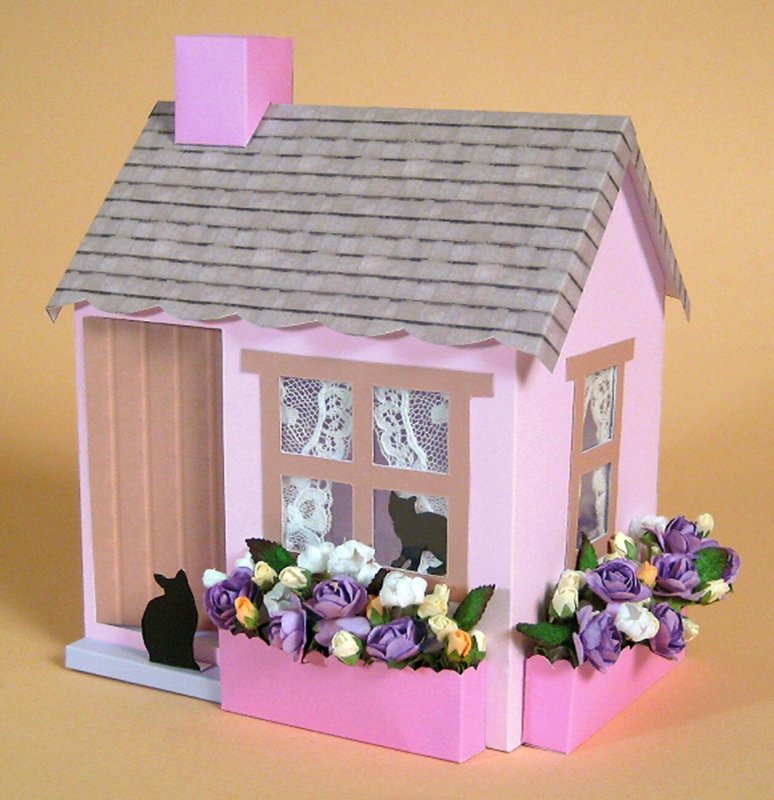 Красивые домики из картона