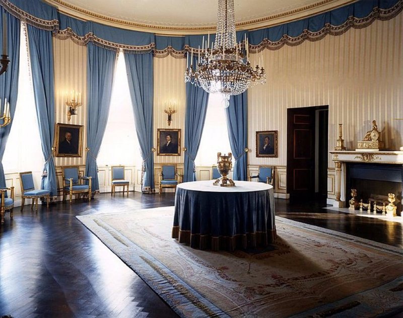 Белый дом Вашингтона Blue Room