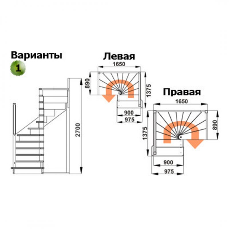 Чертеж лестницы с шириной ступени 150мм
