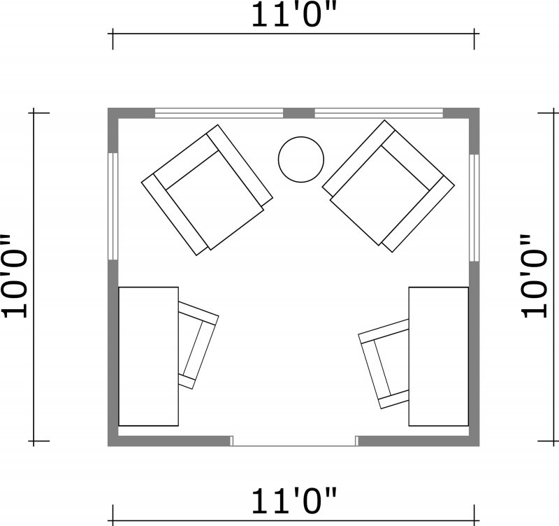 Desk on Floor Plan