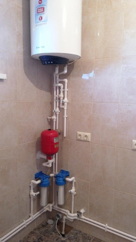 Монтаж водонагревателя на даче