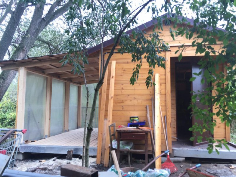 Беседки пристрой к сараю