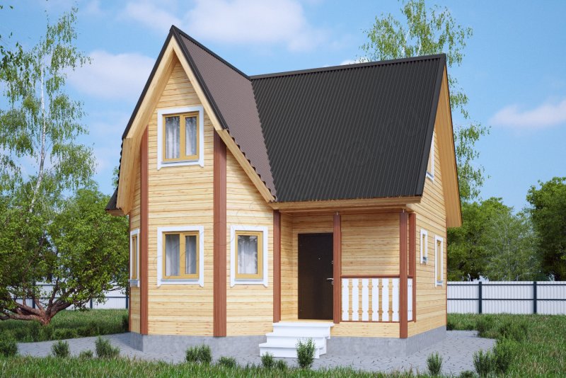 Дачный дом из бруса 6 на7