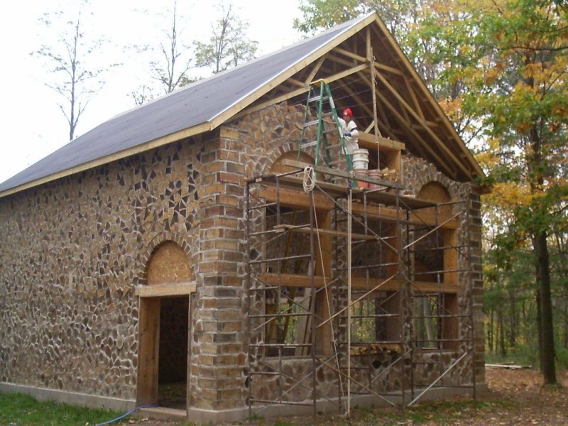 Дом по технологии Cordwood в России