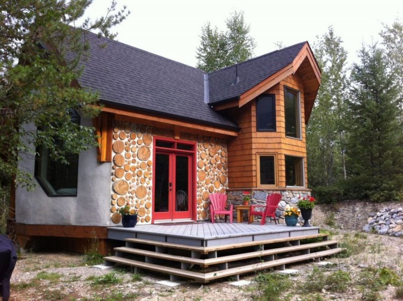 Дом по технологии Cordwood в России