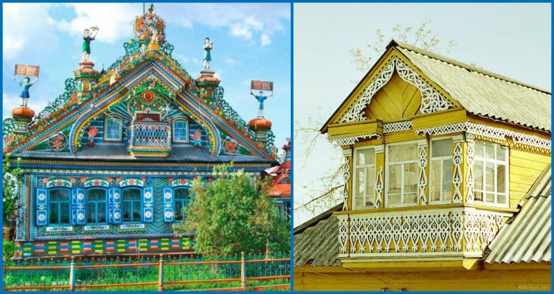 Красивые русские расписные избы