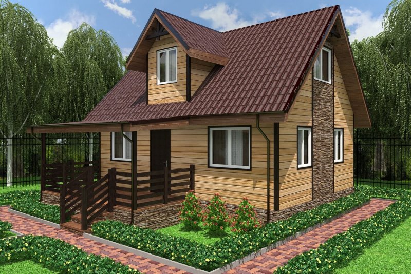 6x8 каркасный дом
