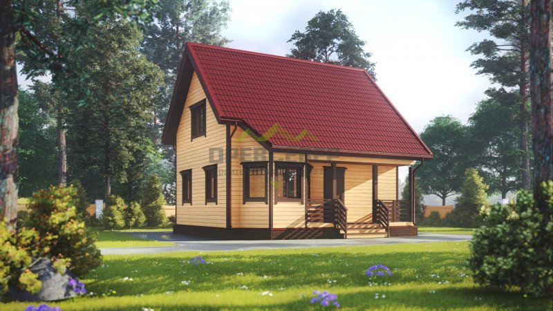 Дом из бруса 6х8 Архитектор Семен
