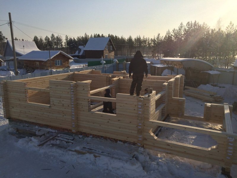 Снимки домов из профильного бруса