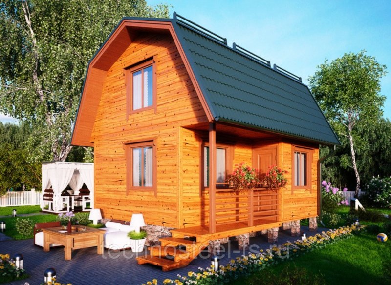 Каркасный дачный дом