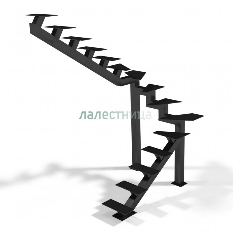 Лестница на монокосоуре п-образная
