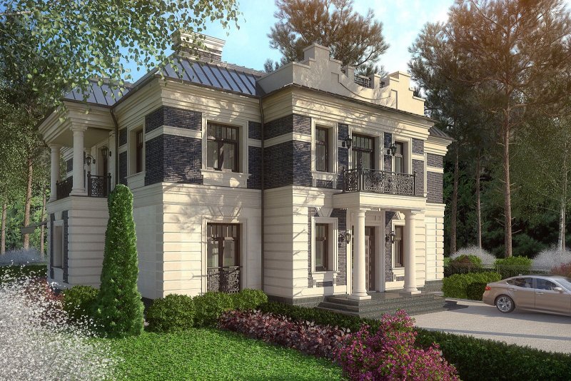 Фасады домов в классическом стиле