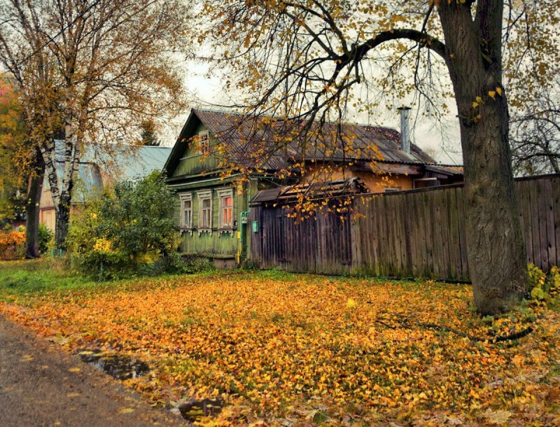 Деревня осенью