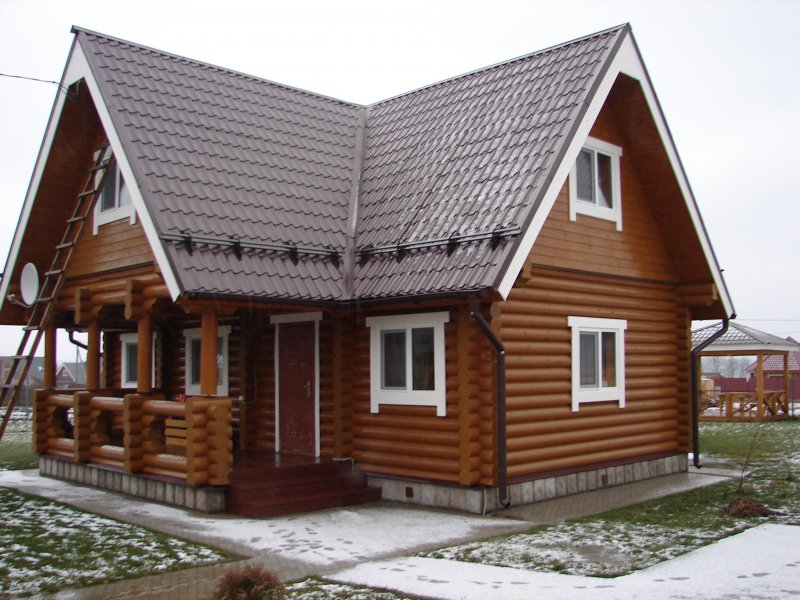 Крыши деревянных домов