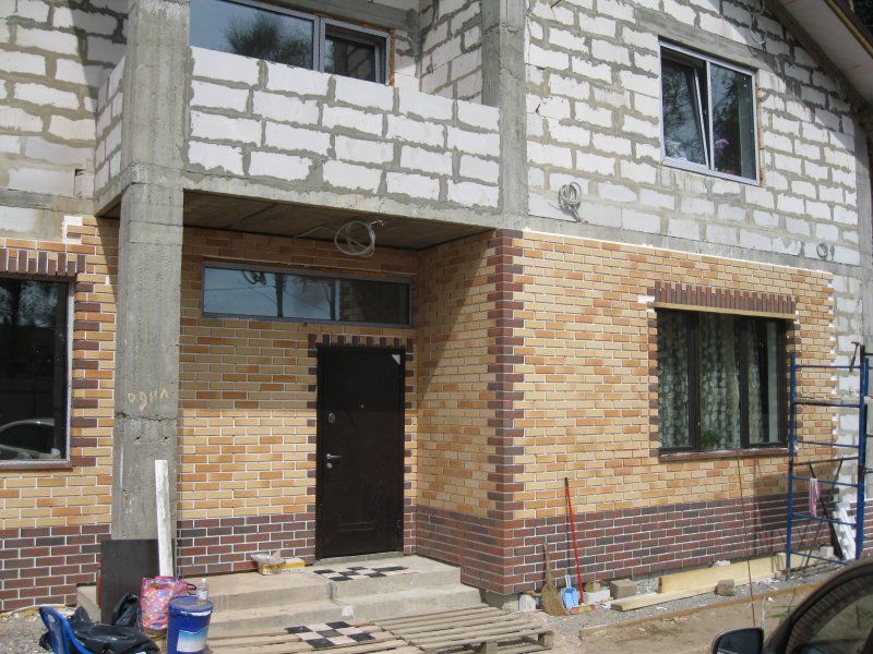 Облицовка газобетона термопанелями