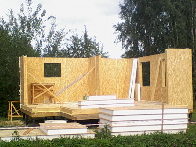 Дом из СИП панелей монтаж