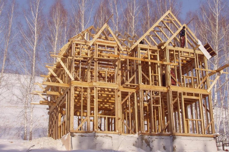 Каркасный дом из дерева