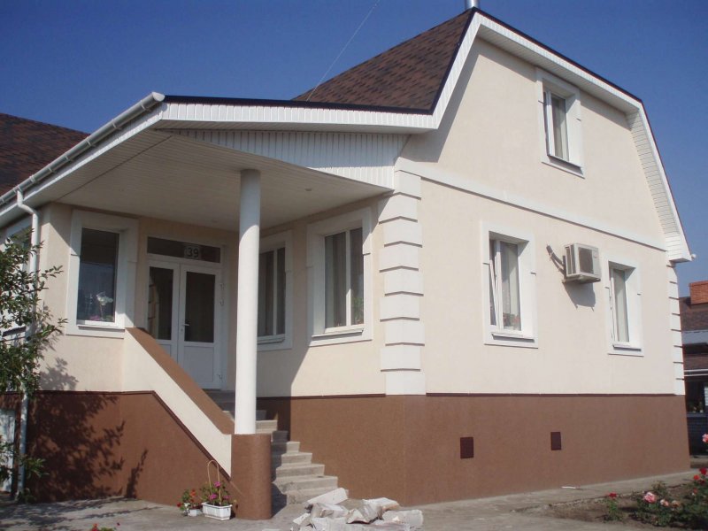 Штукатурные фасады домов