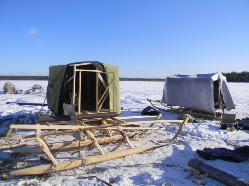 Передвижной домик для охоты