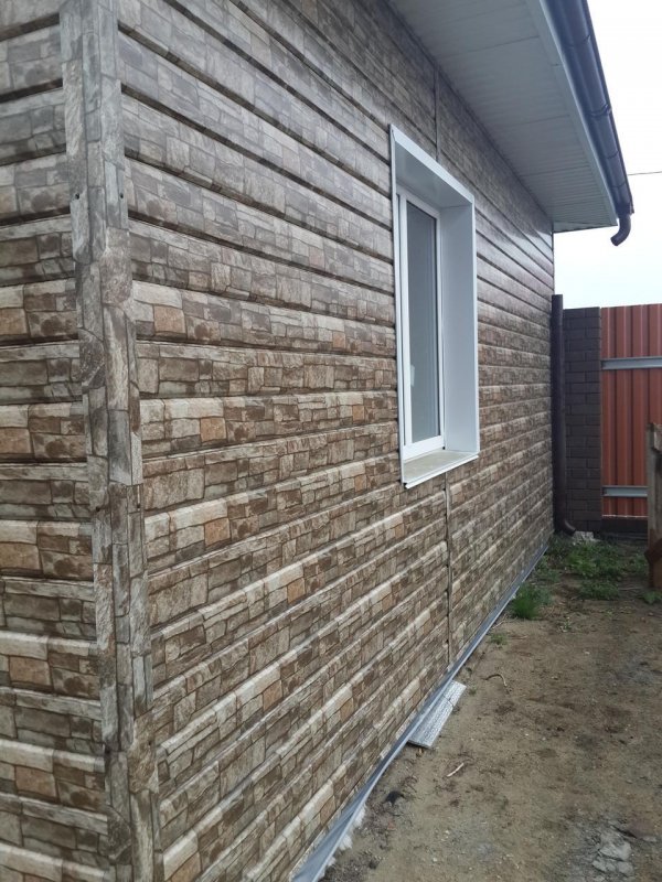 Сайдинг l брус Ecosteel кирпич