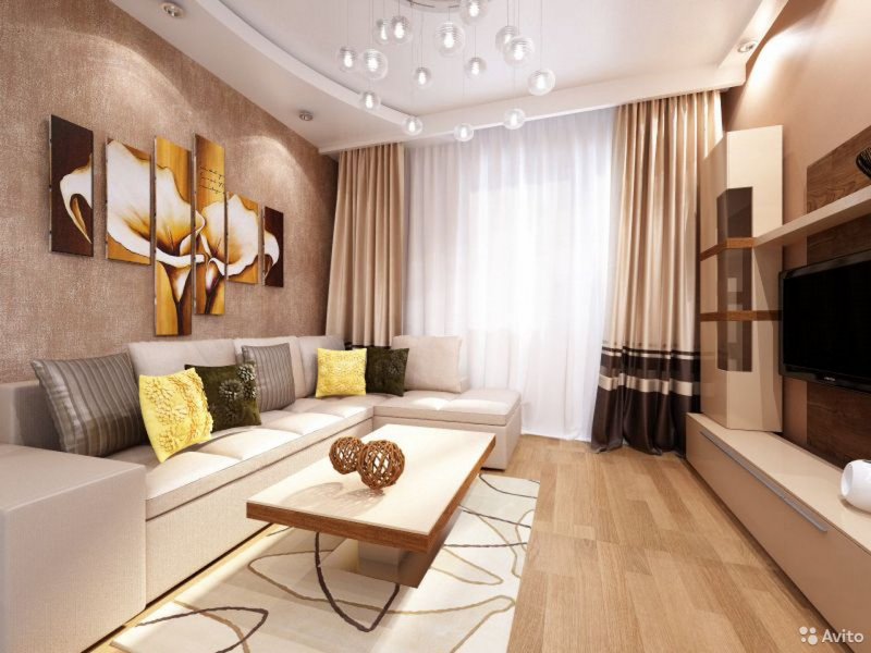 Интерьер гостиной 20 м2