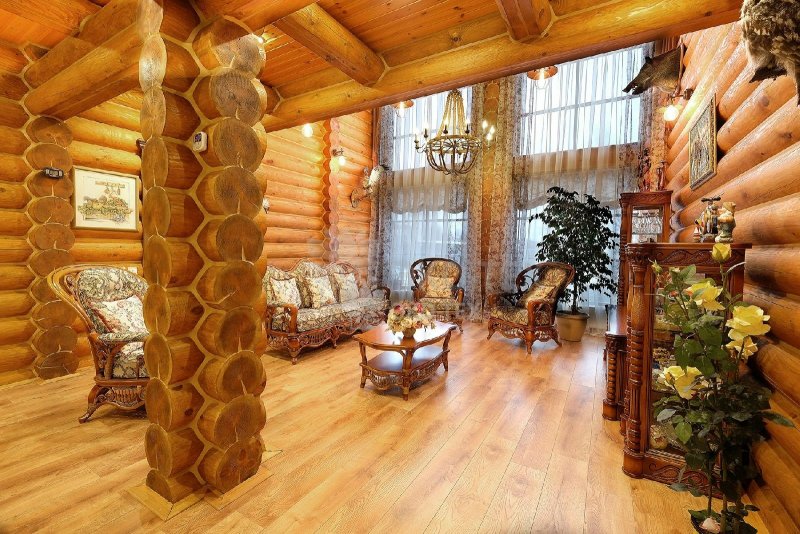 Интерьеры деревянных домов из бревна