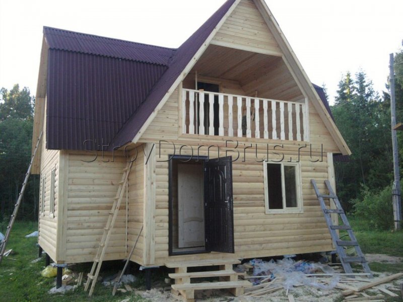 Дома из бруса 6х6 с мансардой