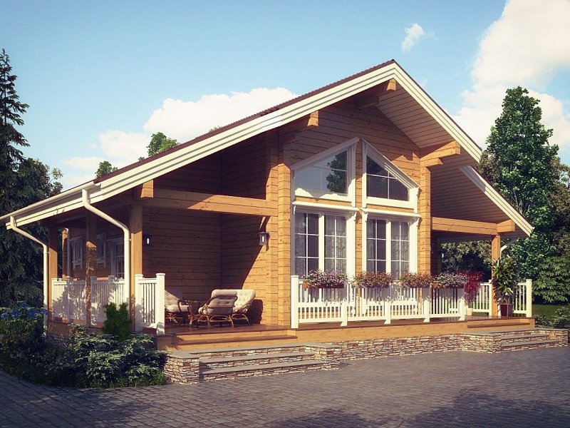 Дом из клееного бруса Бьорк