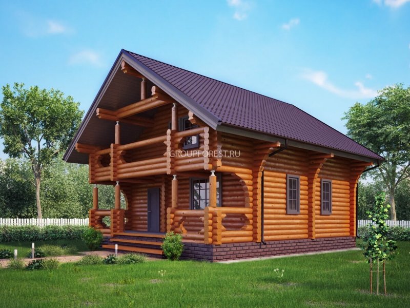 Оцилиндрованное бревно дом