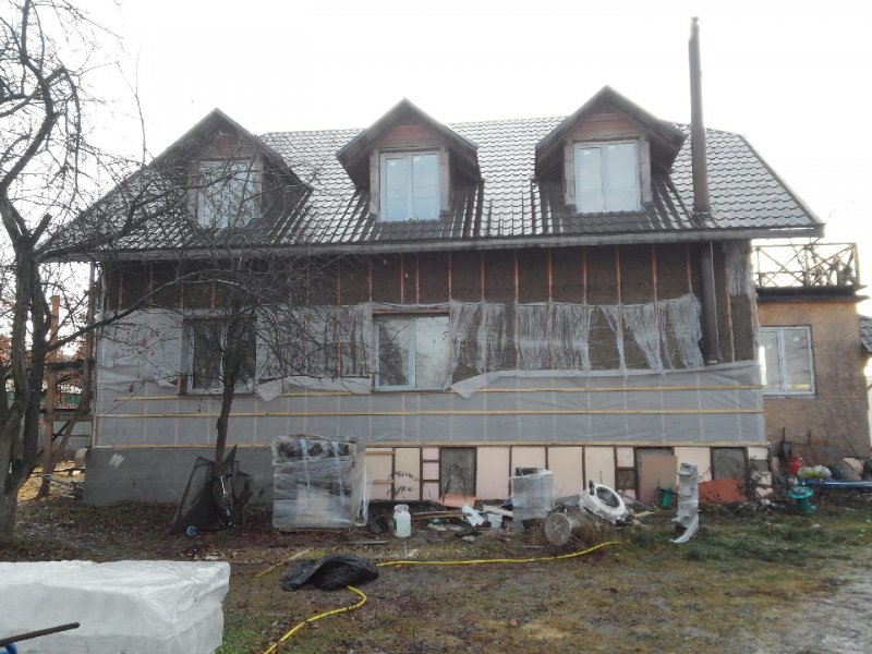 ЦСП на цоколь свайного фундамента
