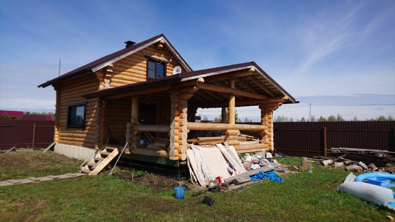 Рубленная терраса