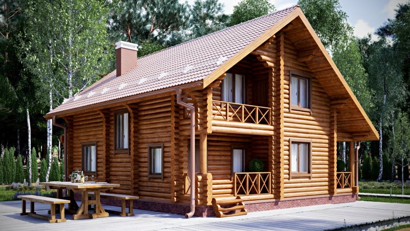 Дома из оцилиндрованного бревна