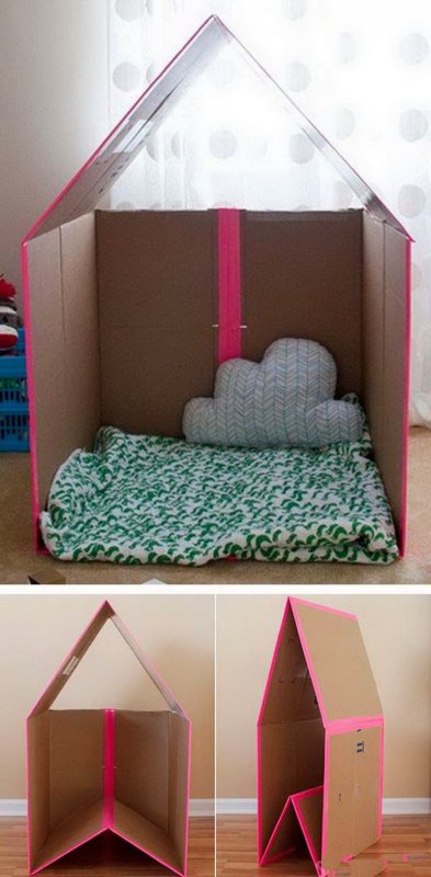 Домик из коробки для детей