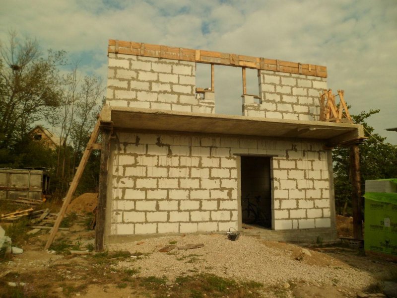 Площадка на дачу из газобетона