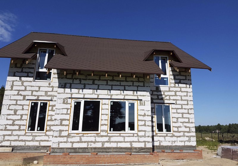 Фасады домов из газобетона