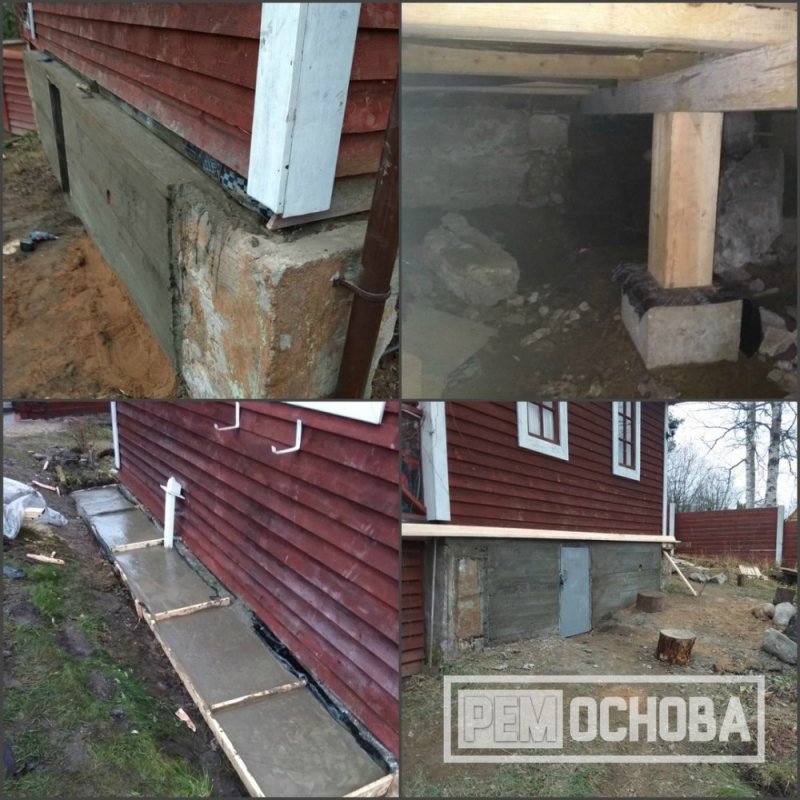 Реконструкция фундамента под дачным домиком
