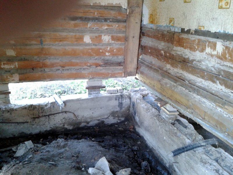 Фундамент внутри старого фундамента